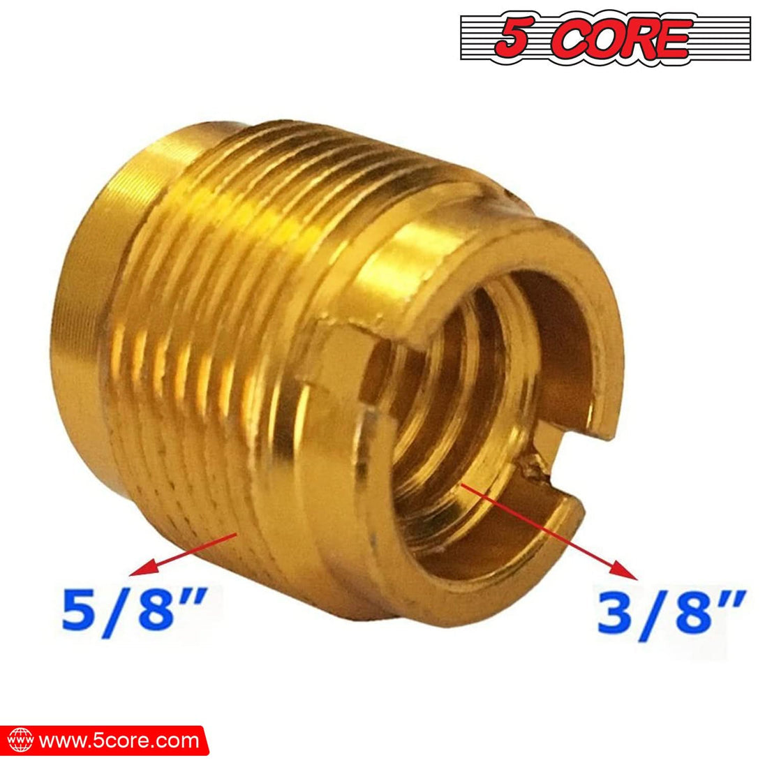 5Core Microphone Clip Holder – 6-Piece Set with 5/8" to 3/8" Screw Adapters