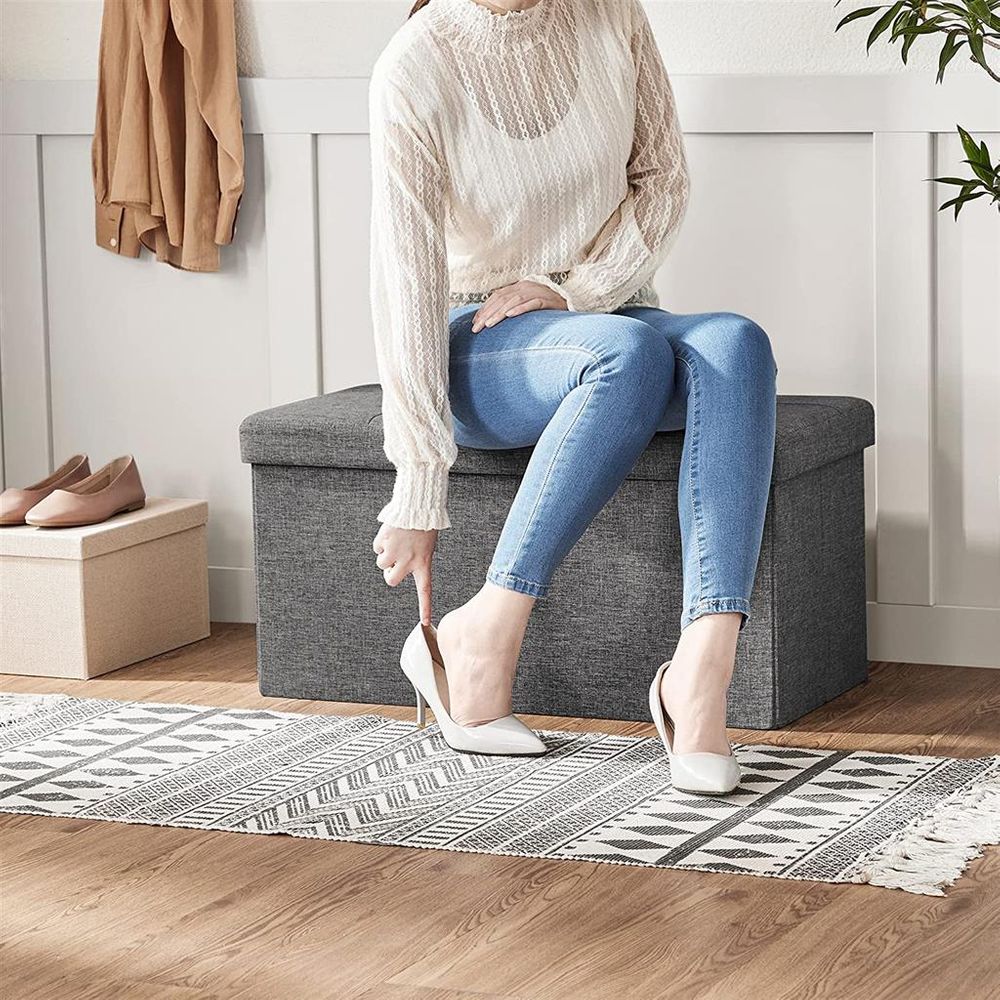 SONGMICS Foldable Storage Ottoman