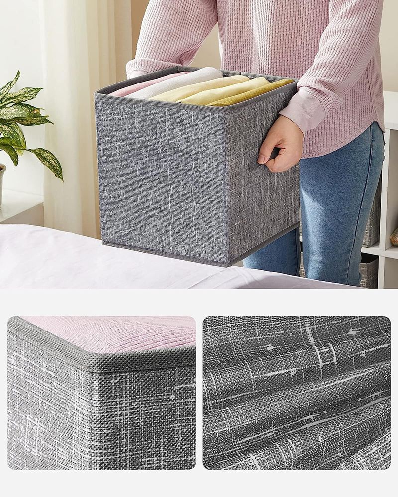 SONGMICS Non-Woven Fabric Storage Cubes with Double Handles