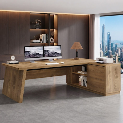 78" L-Shaped Executive Desk, Large Corner Computer Desk for Home Office