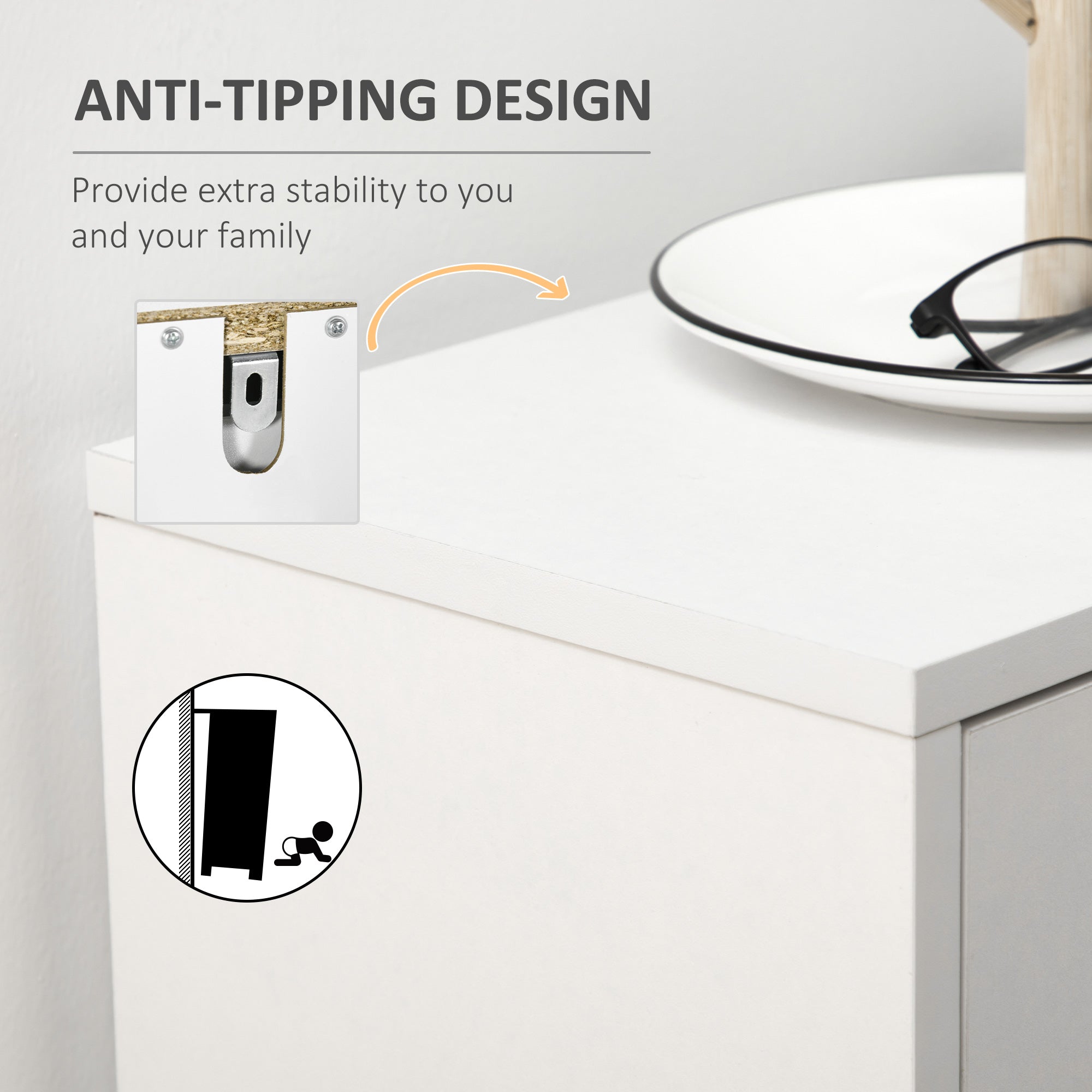 HOMCOM Modern Shoe Cabinet: 12-Pair Storage Organizer with 2 Flip Doors, Drawer & Adjustable Shelf, White