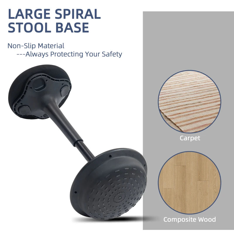 Swivel Standing Desk Chair, Backless Wobble Stool Chair, Adjustable Active Ergonomic Standing Stool with Rocking Motion