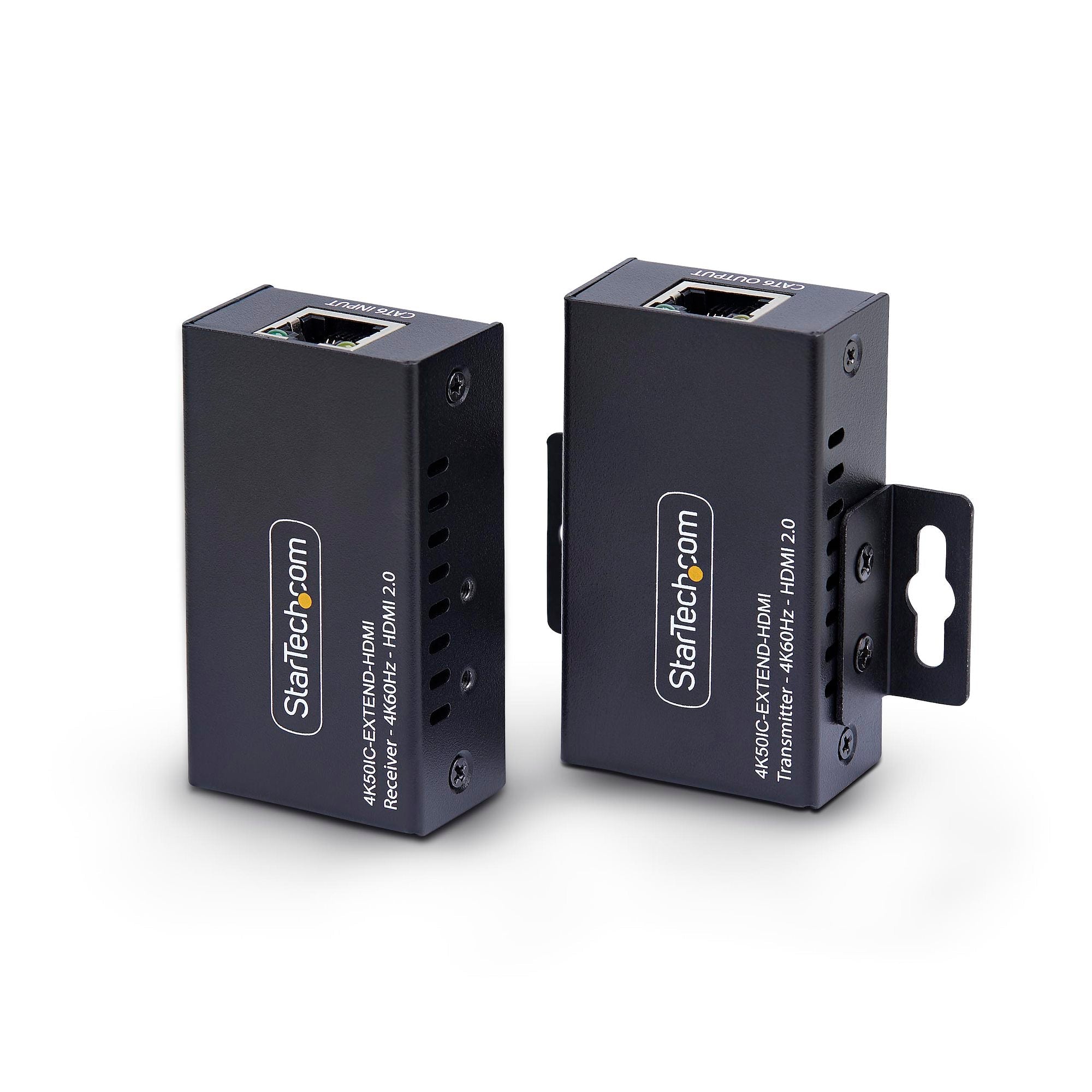 HDMI Extender Over CAT5e/CAT6, 4K 60Hz, Up to 200ft (60m), Transmitter and Receiver Kit, Power Over Cable, Compact Form Factor