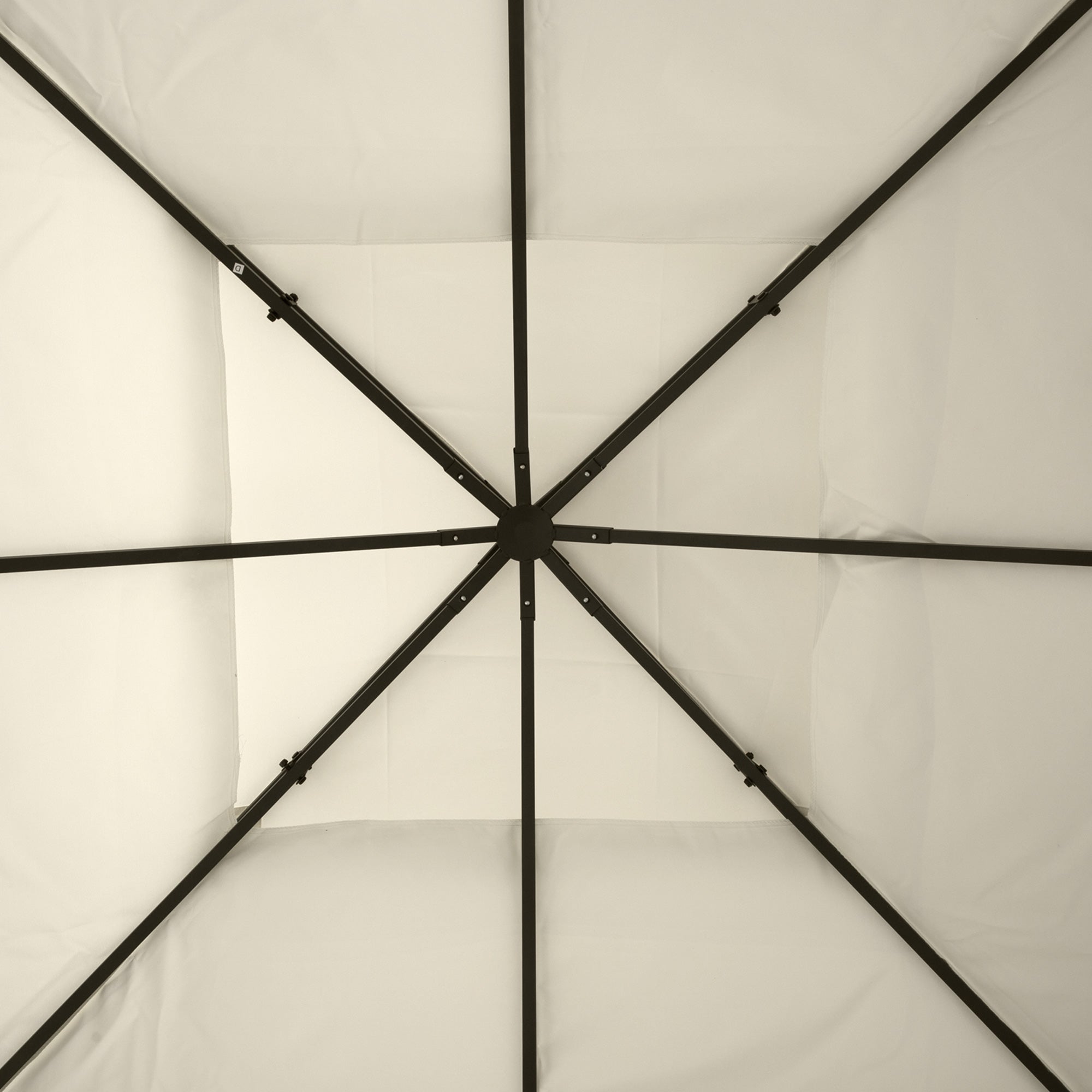 Outsunny 10’x10’Square Gazebo Canopy Replacement Water-resistant UV Protected Top Cover Cream White