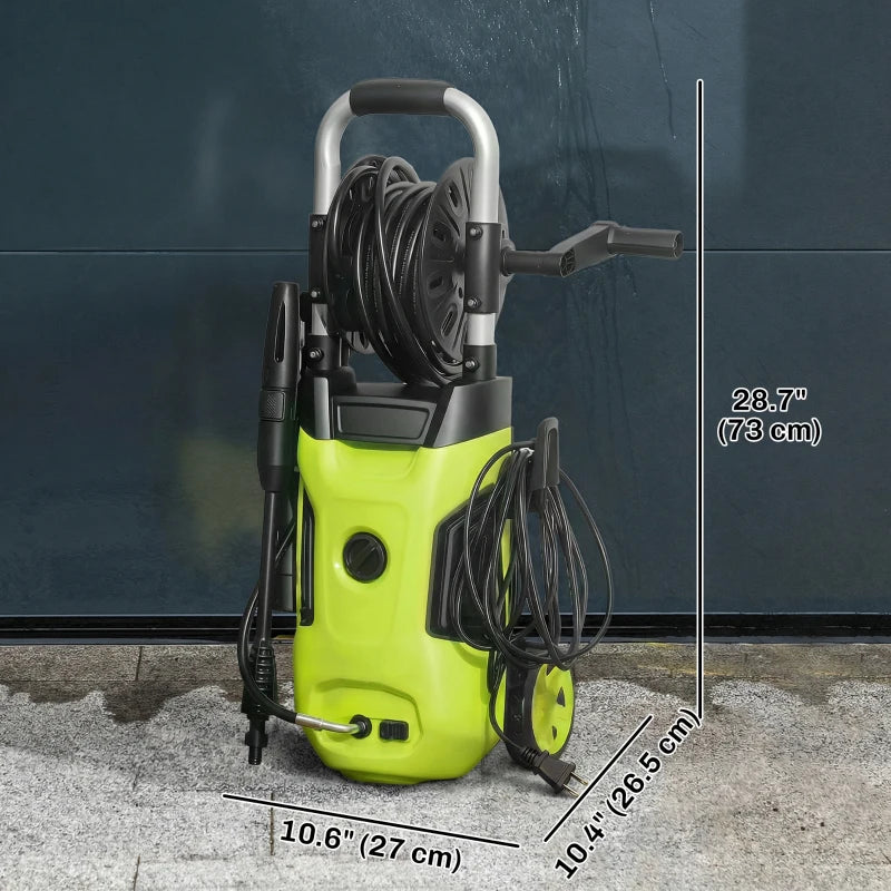 Outsunny Electric Pressure Washer – 2176 PSI High Pressure Power Washer with Adjustable Nozzle