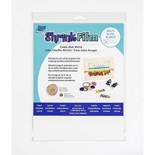 Graphix Shrink Film - White 8.5x11 - 6ct - Free Shipping