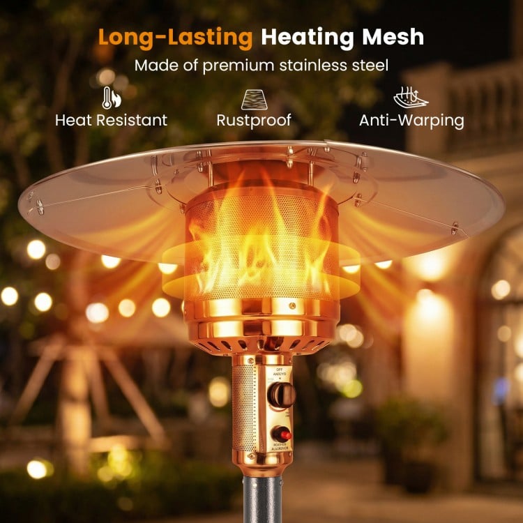 50,000 BTU Patio Propane Gas Heater with Stainless Steel Burner