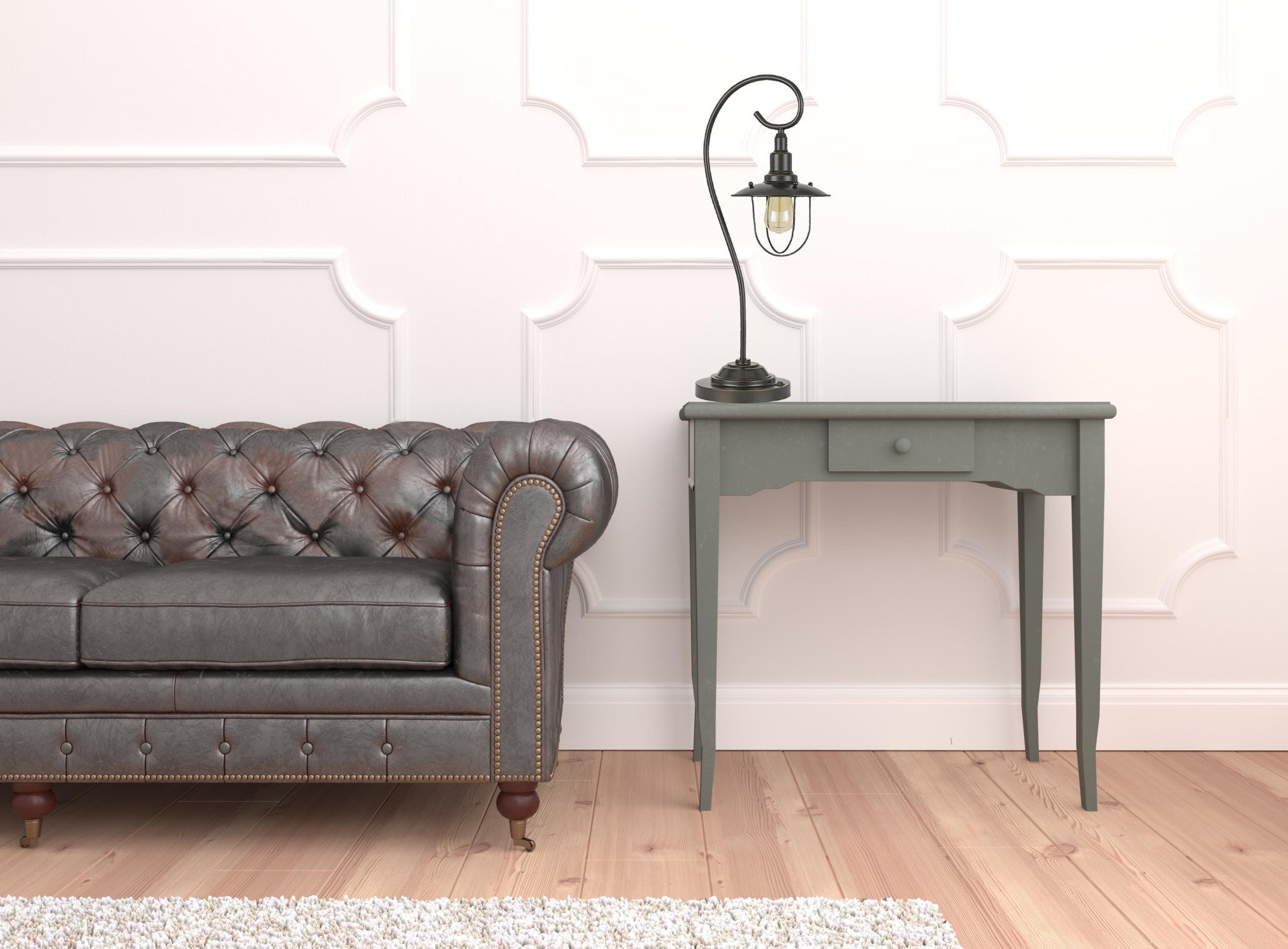 26" Bronze Metal Open Cage Style Table Lamp