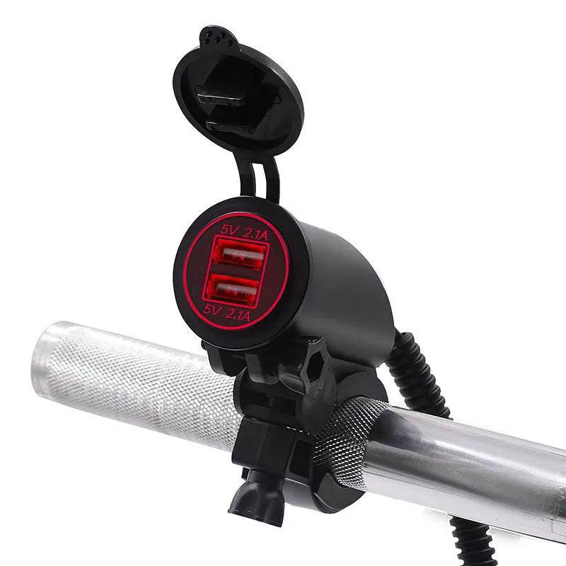 4.2A Dual USB Mobile Phone Motorcycle Car Charger