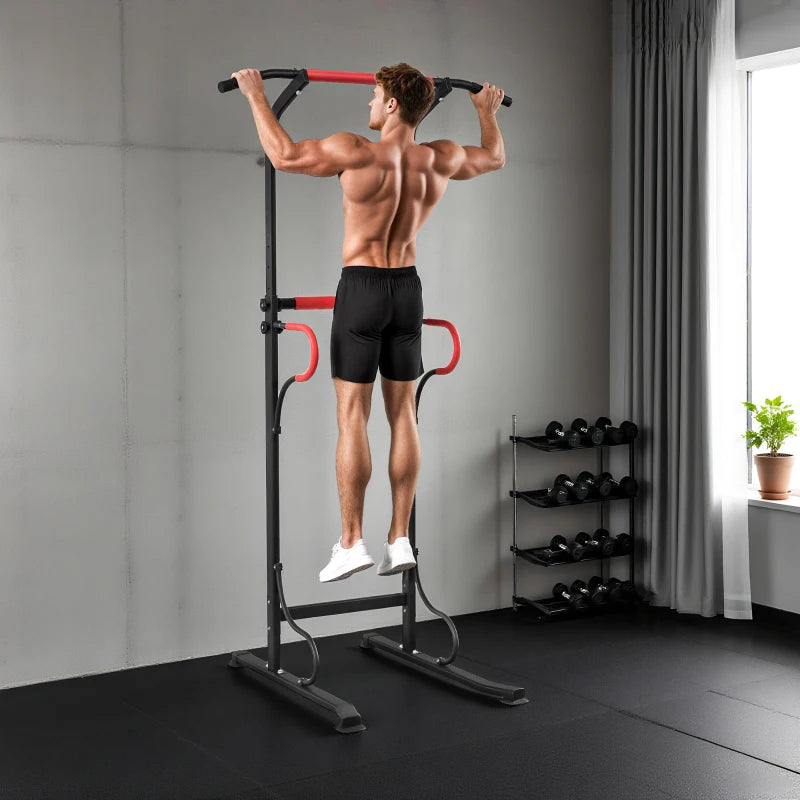 Soozier Power Tower, Pull Up Bar, Dip Station for Home Office Gym Multi-Function Workout Equipment