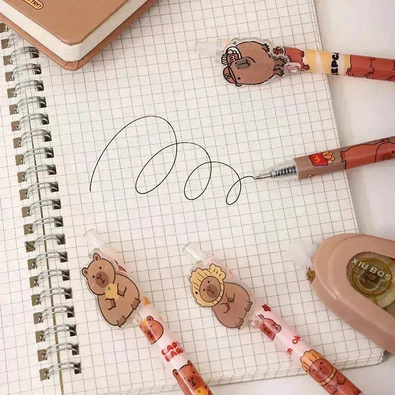 48 Pcs Cartoon Bear Acrylic Paster Pressing Pen School Supplies Gel Pen