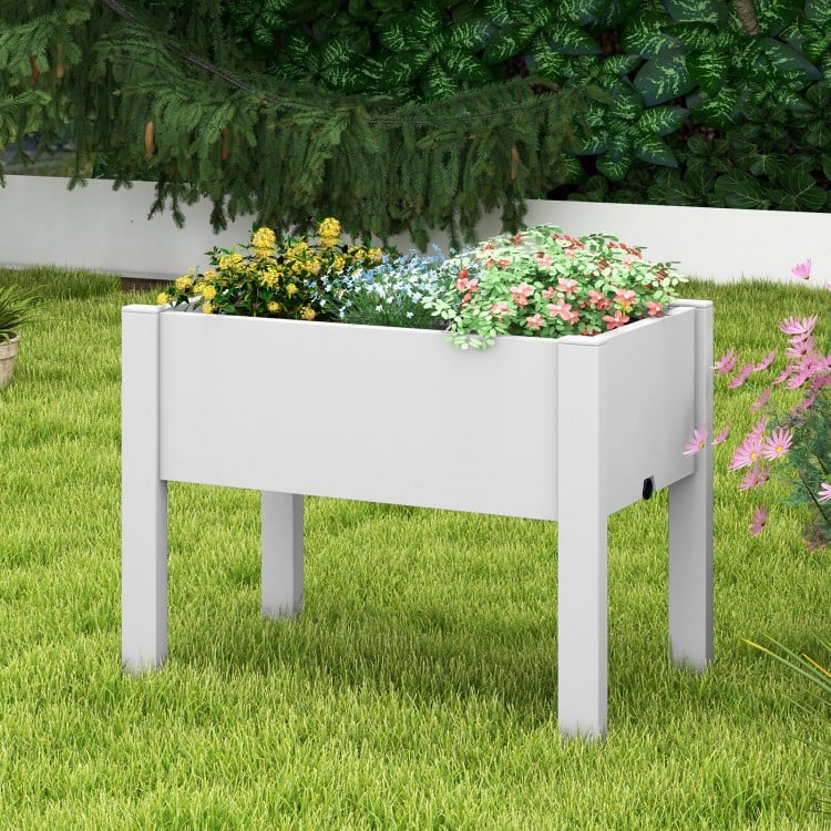 53L Raised Bed Grow Box Self-Watering Planter Box Stand with Water Level Monitor
