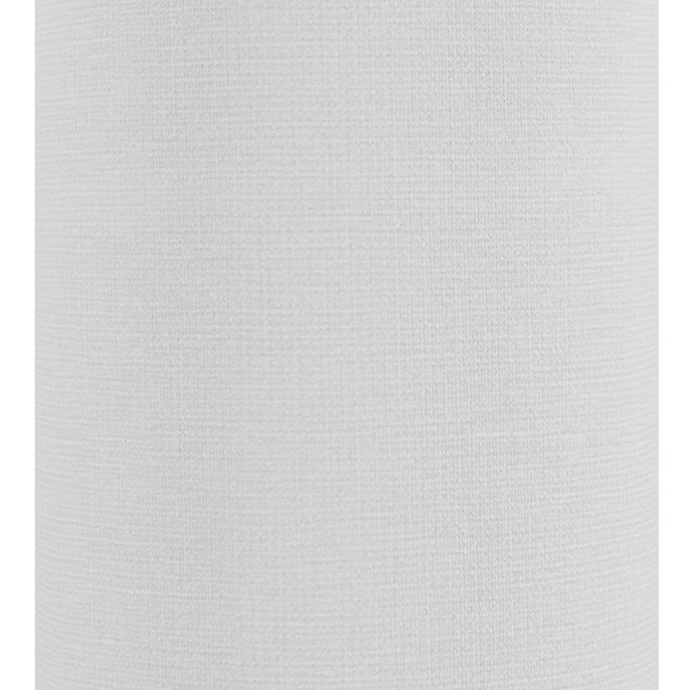 9" Brass Metal Cylinder Bedside Table Lamp With White Drum Shade