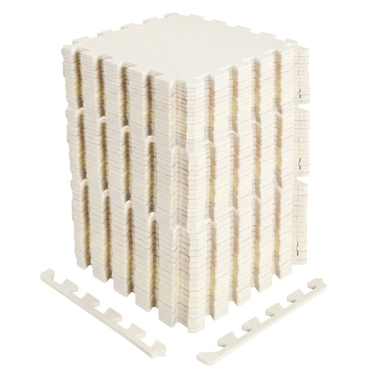 54 Pack EVA Foam Floor Tiles with Non-Slip & Borders for Home Gym