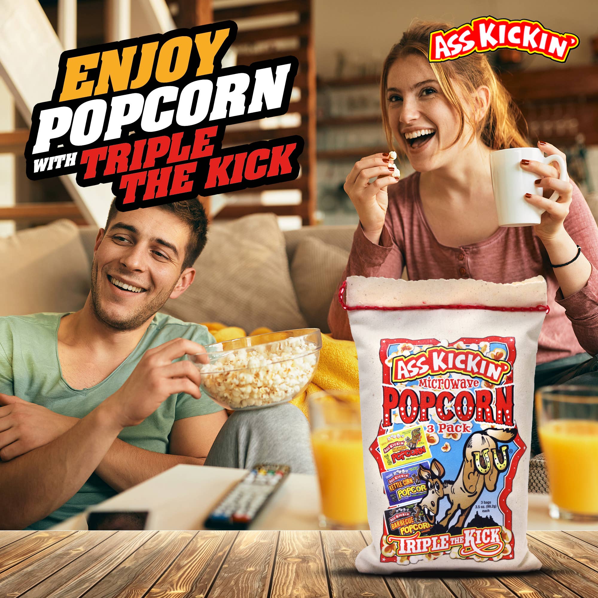 Ass Kickin’ Popcorn 3 Pack Assortment