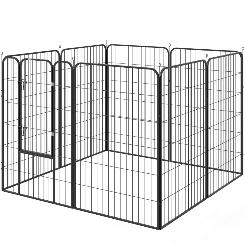 8 Panel Pet Playpen Play Yard Fence Home DIY Heavy-Duty Metal Foldable Indoor Outdoor 47"H