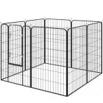 Heavy Duty Pet Playpen, 16 Panels Steel Dog Fence Puppy Exercise Pen with 2 Doors Locking Latch, 47" Height