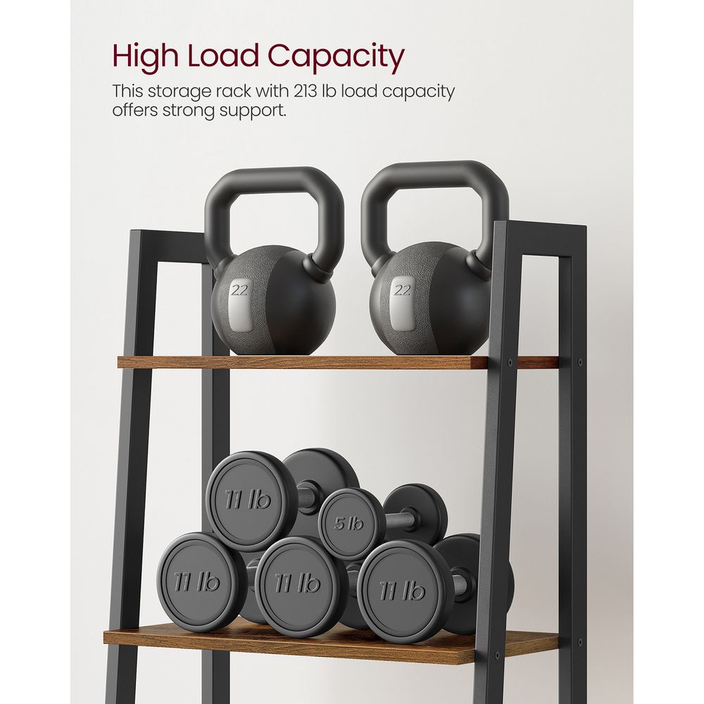 VASAGLE 4-Tier Ladder Shelf with Steel Frame