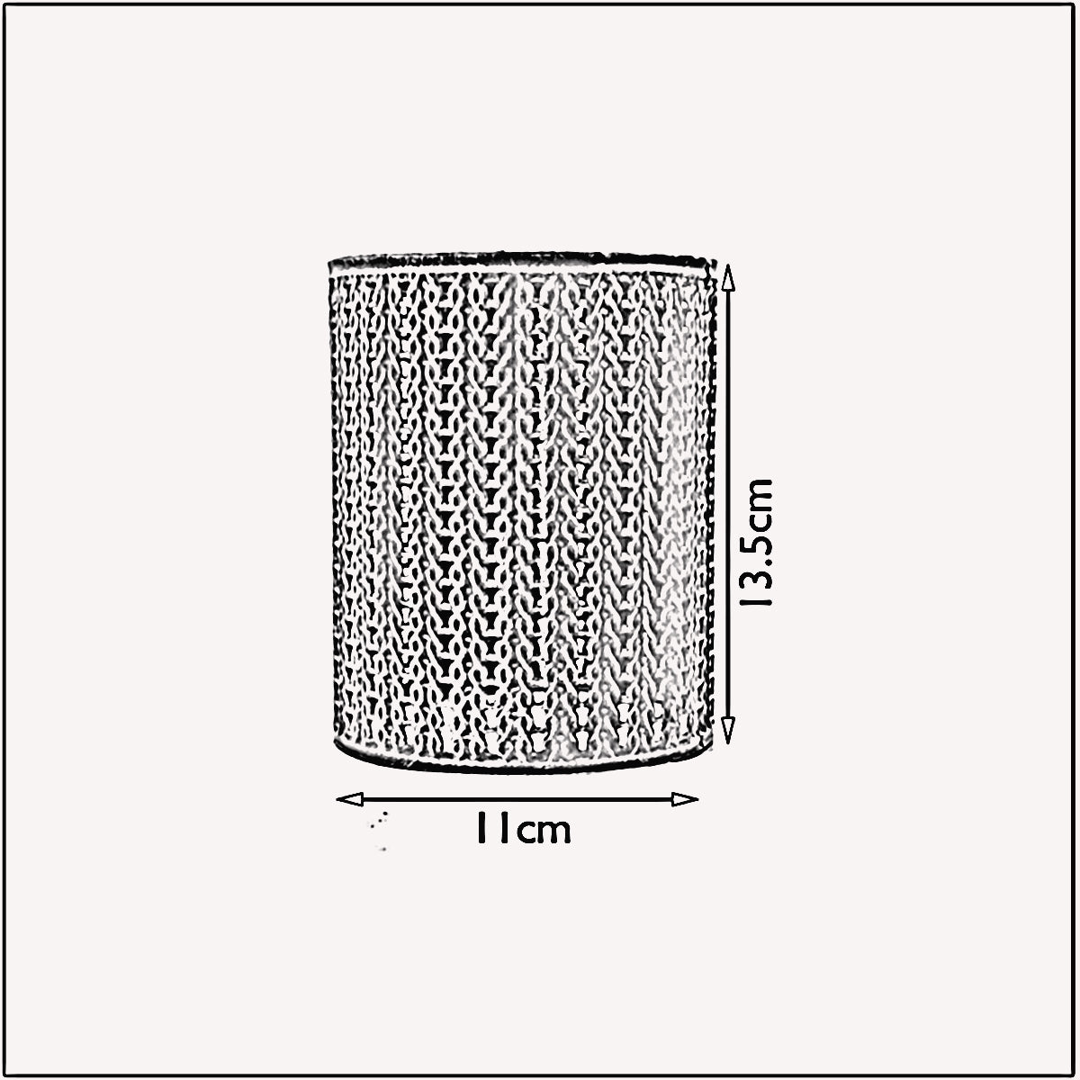 Retro Metal Easy Fit Drum Barrel Cage in White~1146