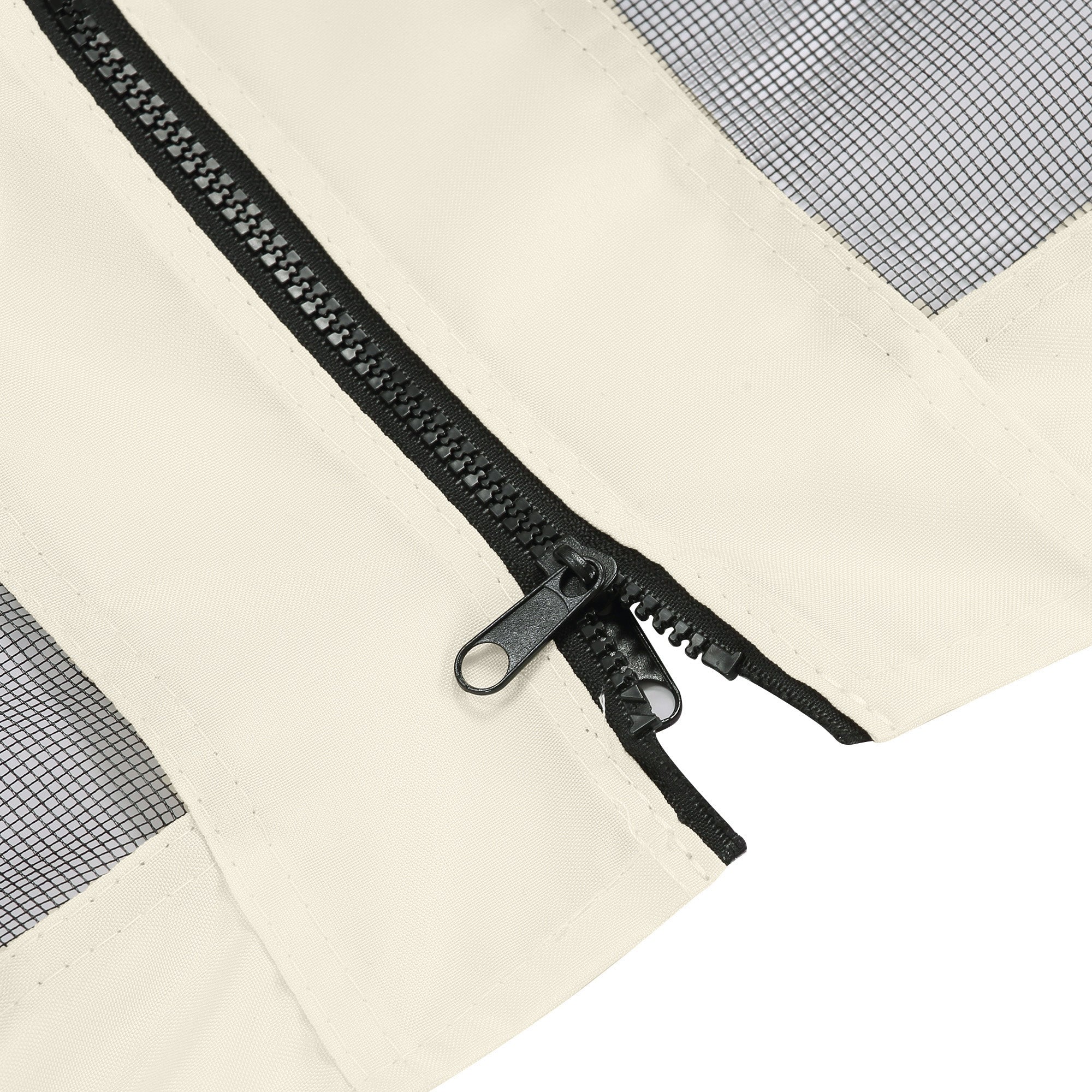 Outsunny Gazebo Mosquito Netting 12x12 Black Replacement Screen Walls with Zippers for Canopy