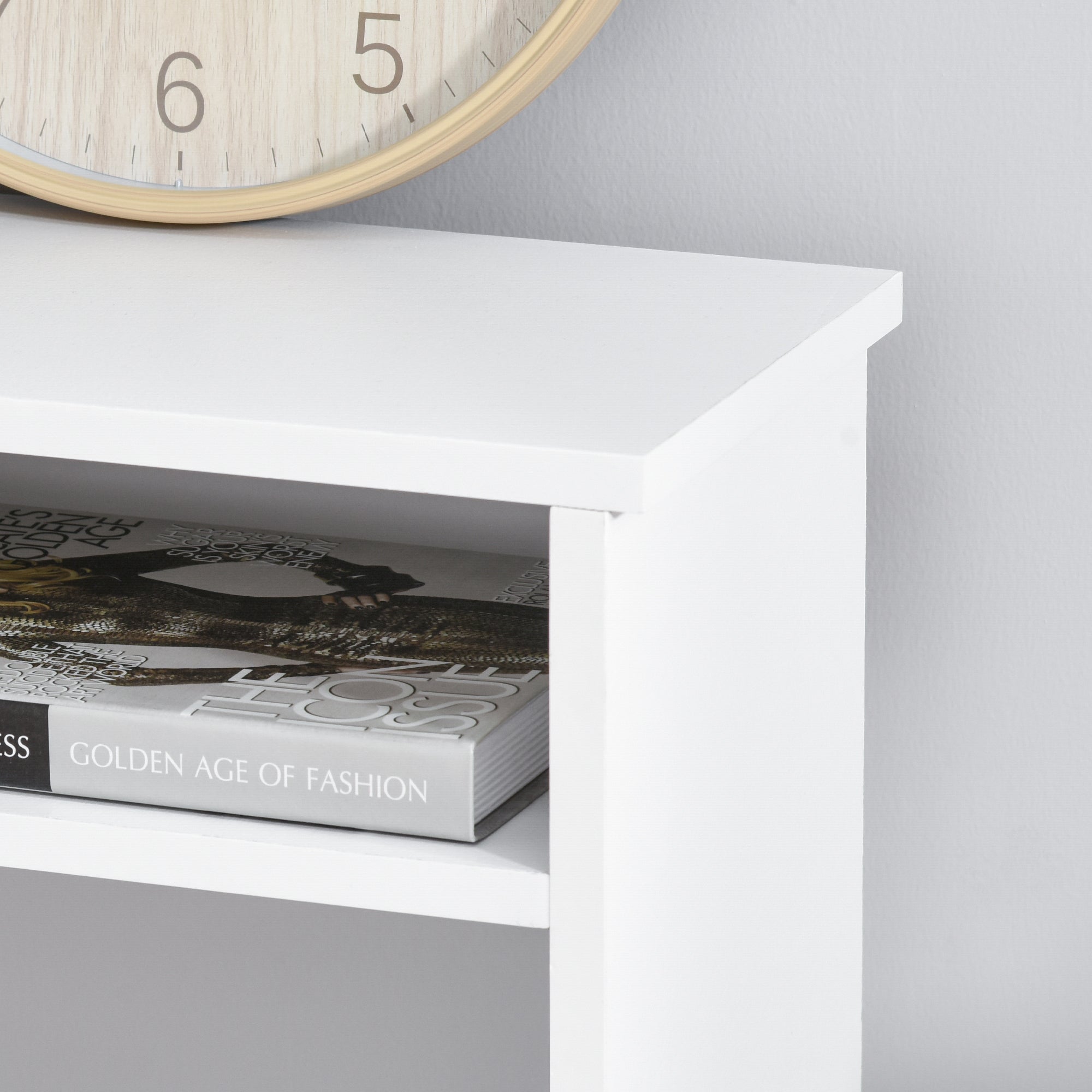 HOMCOM Computer Desk with Hutch, Home Office Study Table with Storage for Writing, Work, Workstation, White