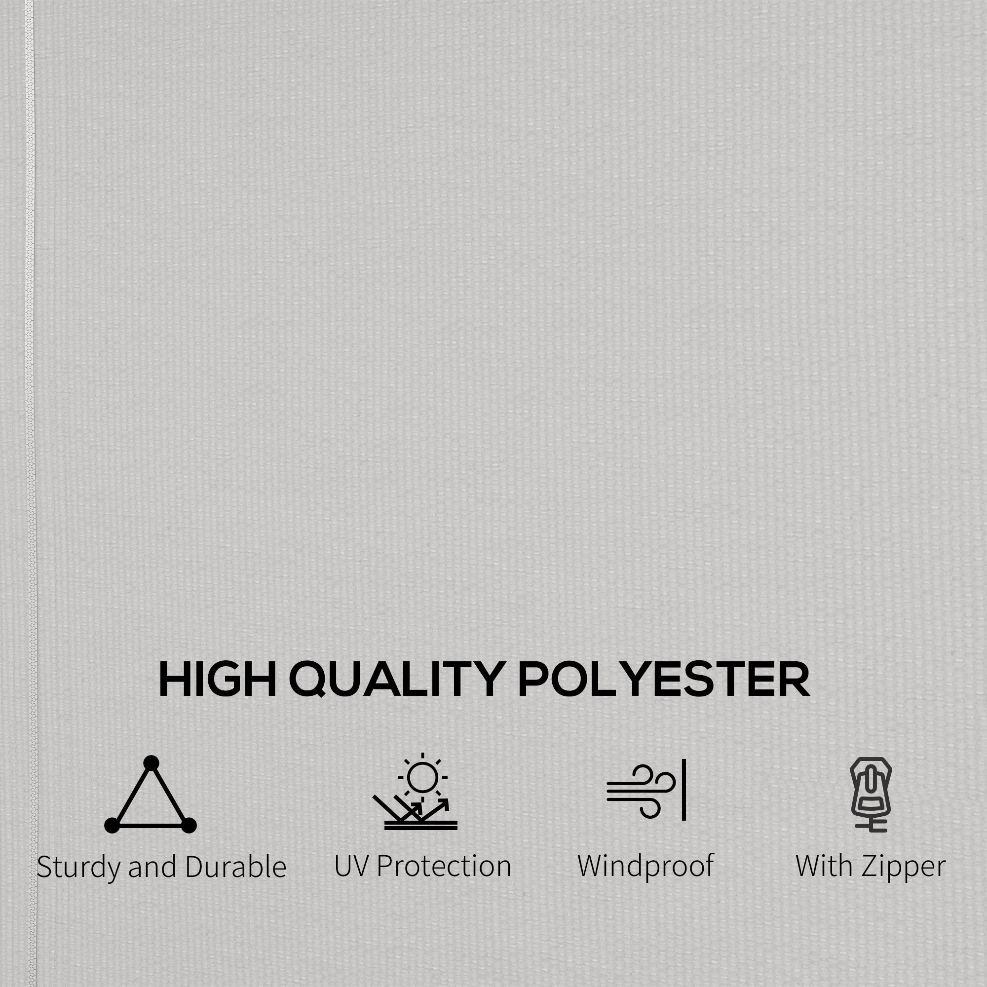 Outsunny Gazebo Replacement Sidewalls 4-Panel Privacy Wall for 10' x 12' Canopy, Outdoor Shelter Curtains Accessories Light Grey