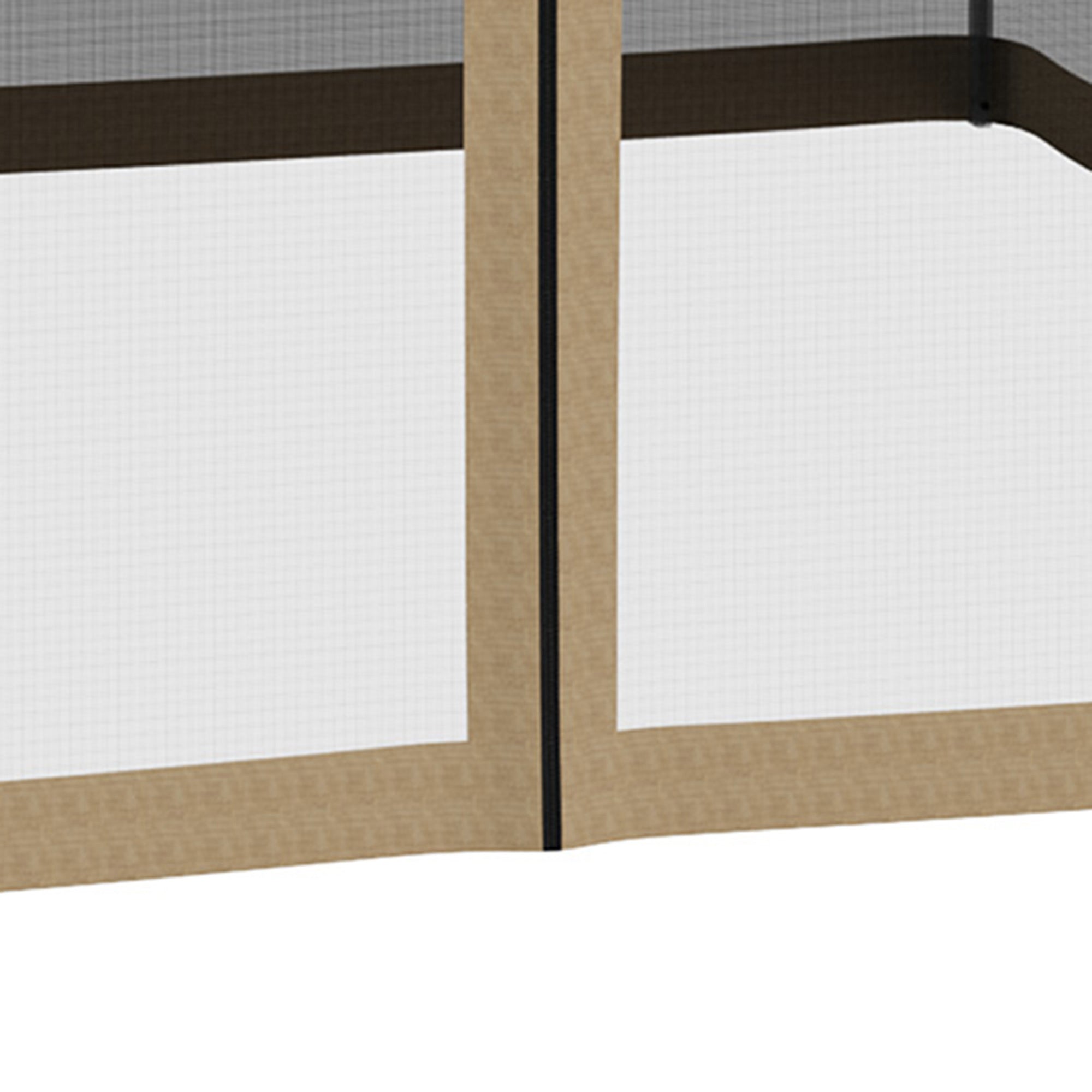 Outsunny Replacement Mosquito Netting for Gazebo 10' x 10' Screen Walls for Canopy with Zippers for Outdoor Activities, Khaki