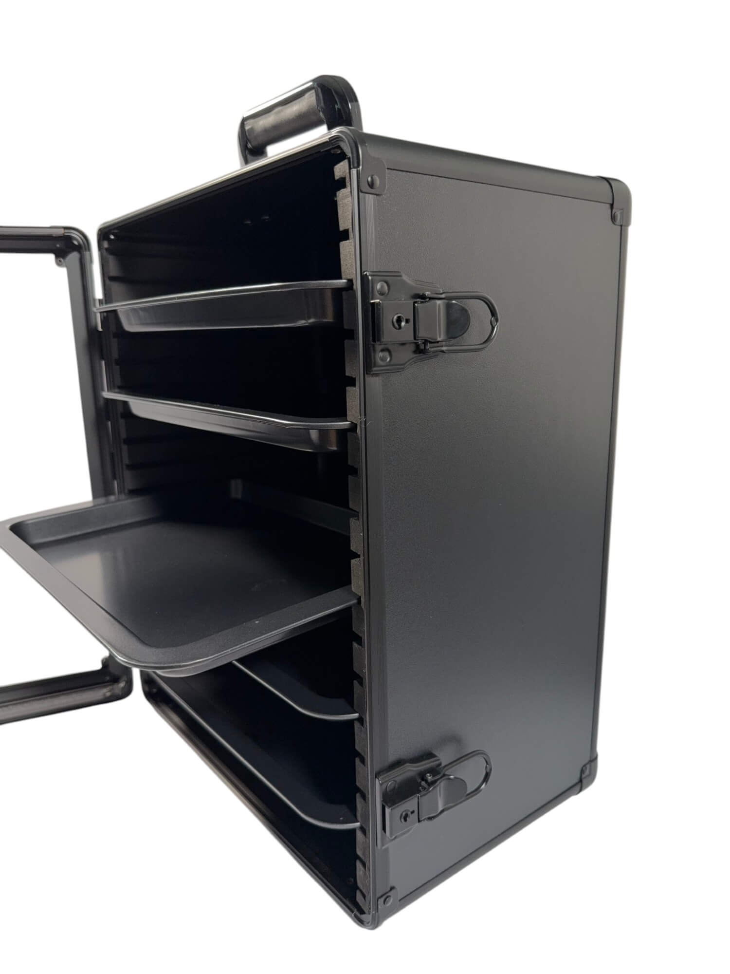 Aluminum Miniatures Display Case with 5 Magnetic Trays