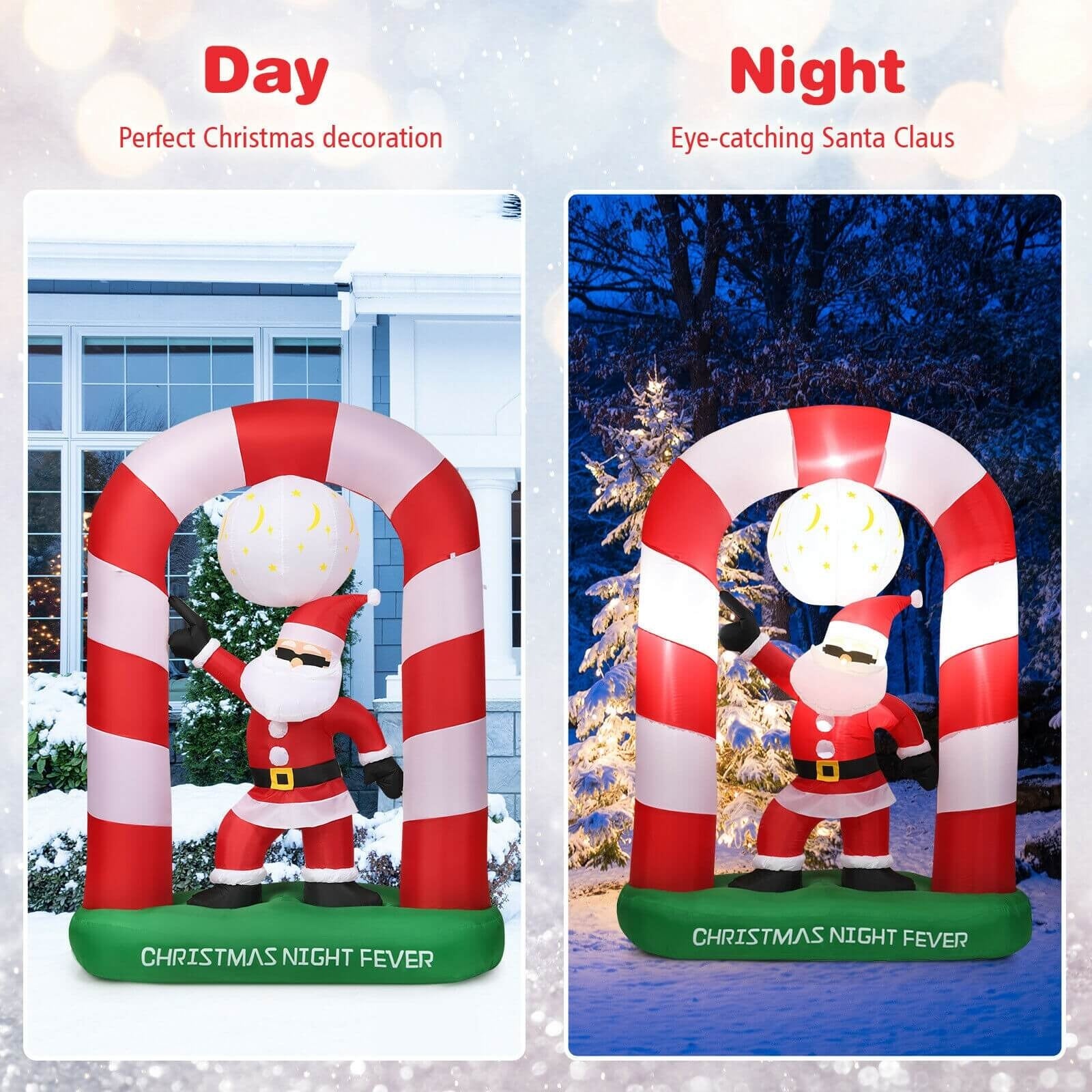 7.5 Feet Inflatable Christmas Lighted Santa ClausÂ