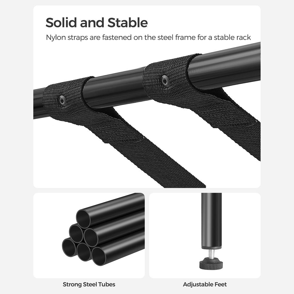 SONGMICS Black Foldable Luggage Rack