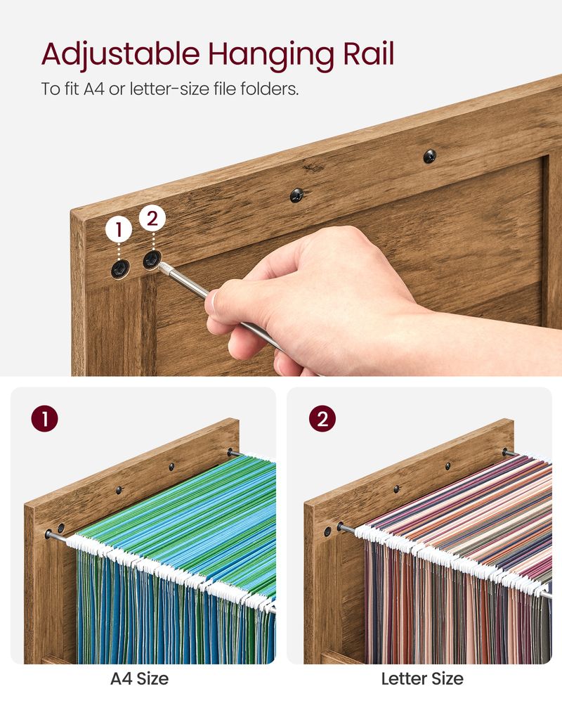 VASAGLE File Cabinet with 2 File Drawers, Fit A4