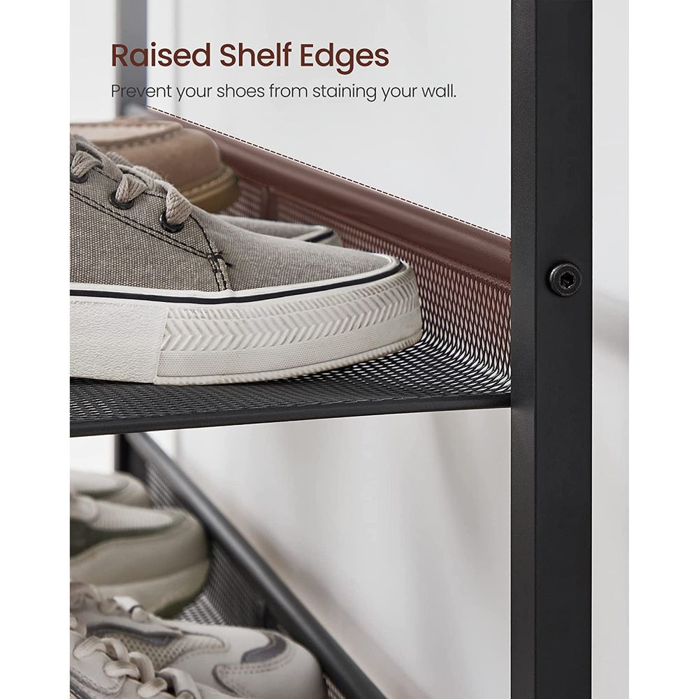 VASAGLE 5-Tier Shoe Rack with Storage Shelves and Spacious Top