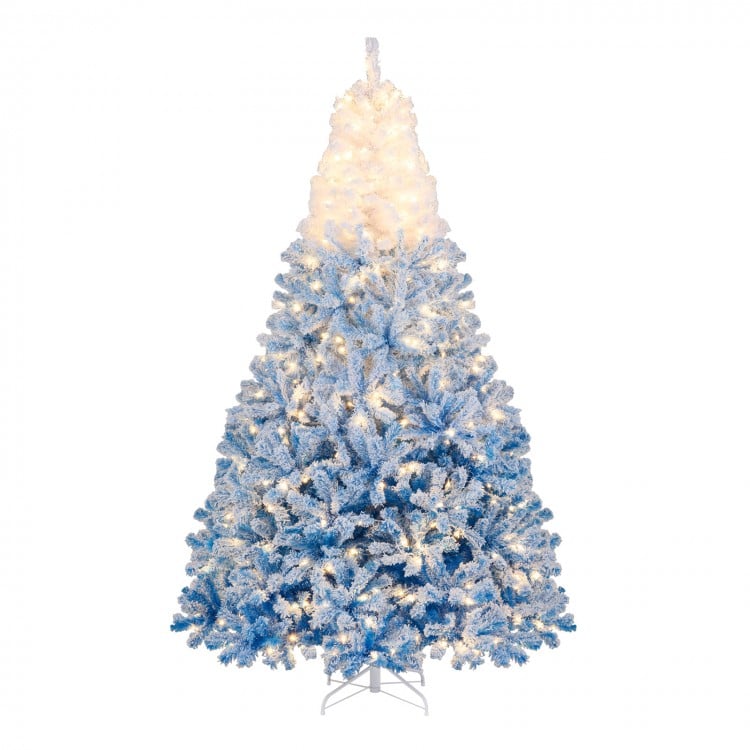 8 FT Artificial Christmas Tree with Warm White LED Lights and 8 Modes
