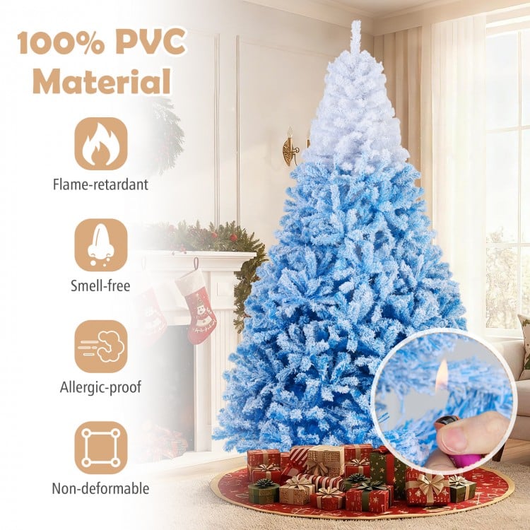 8 FT Artificial Christmas Tree with Warm White LED Lights and 8 Modes
