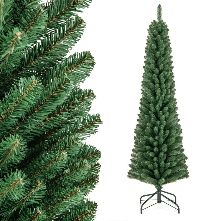 6 Feet Pencil Christmas Tree with 295/392/523/671 Memory Wire Branch Tips
