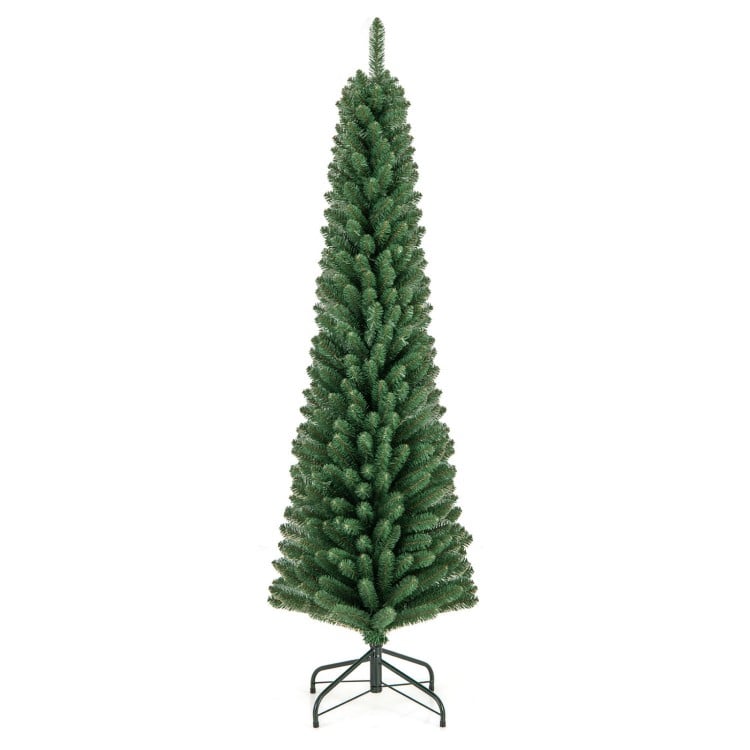 6 Feet Pencil Christmas Tree with 295/392/523/671 Memory Wire Branch Tips