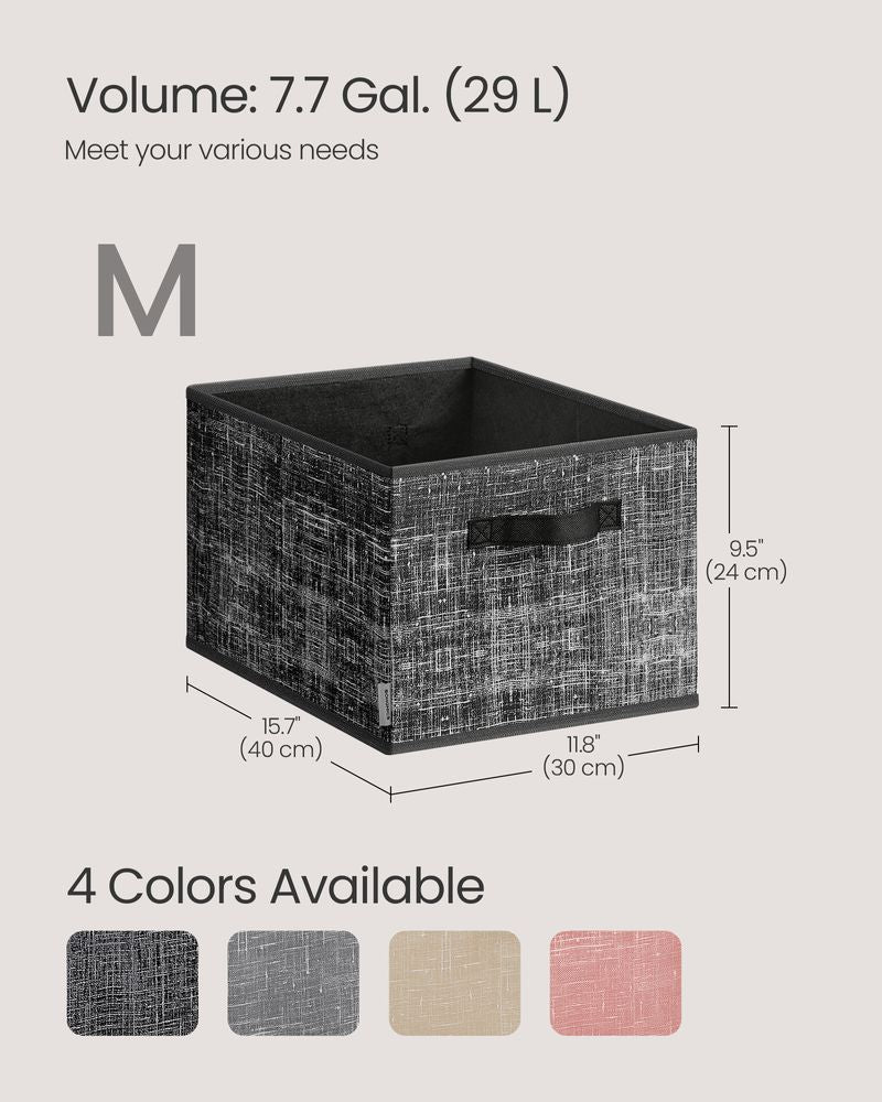 SONGMICS Set of 3 Fabric Storage Bins