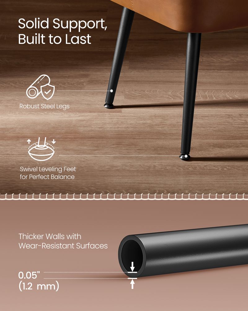 VASAGLE EKHO Collection - Ottoman Bench with Steel Legs