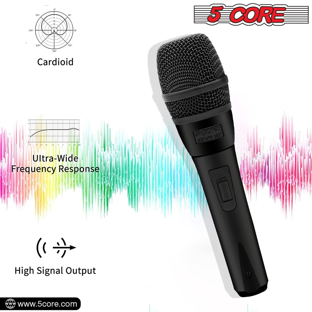 5Core XLR Microphone Dynamic Mic Karaoke Singing Studio Microfono Handheld Mics ND-32 ARMEX