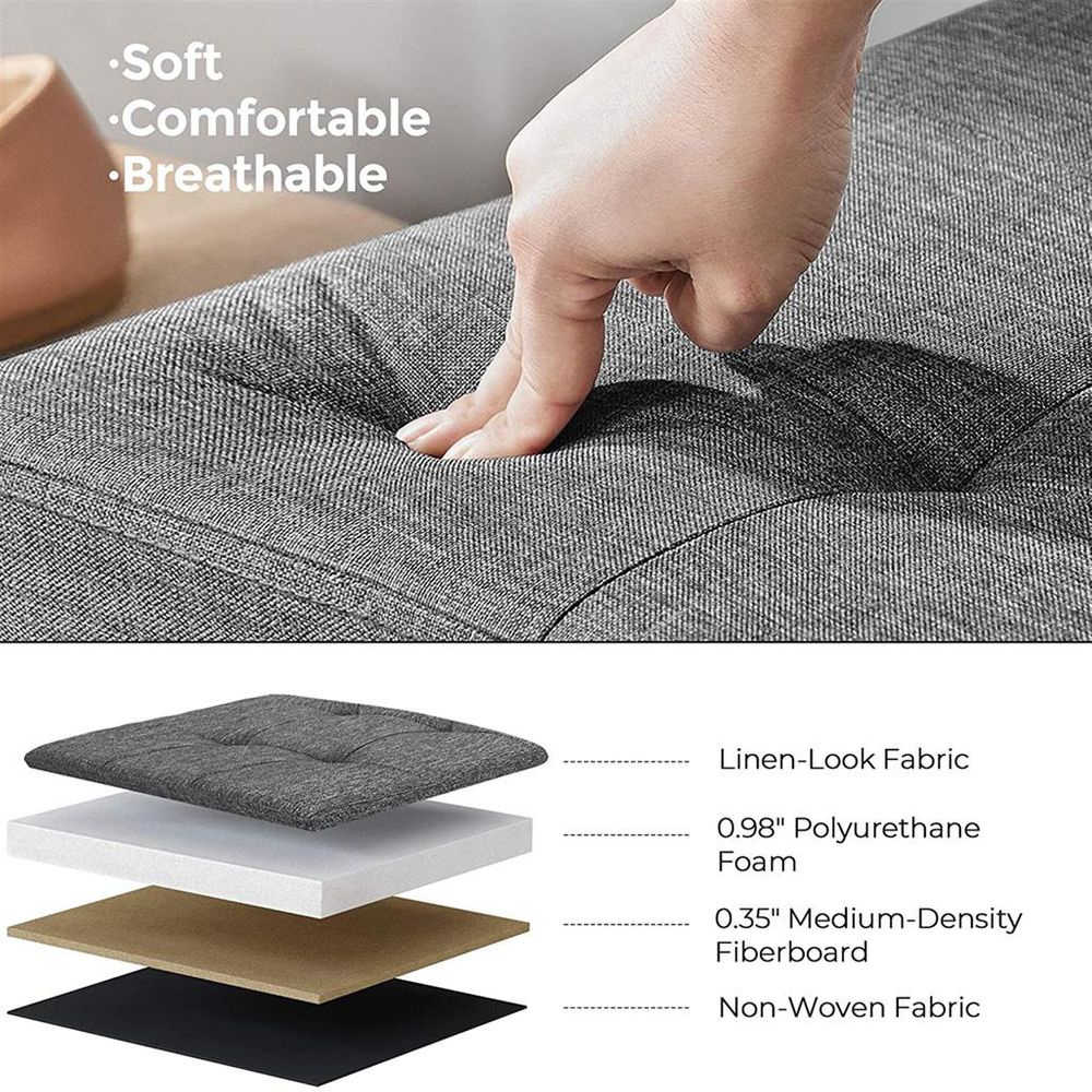 SONGMICS Foldable Storage Ottoman