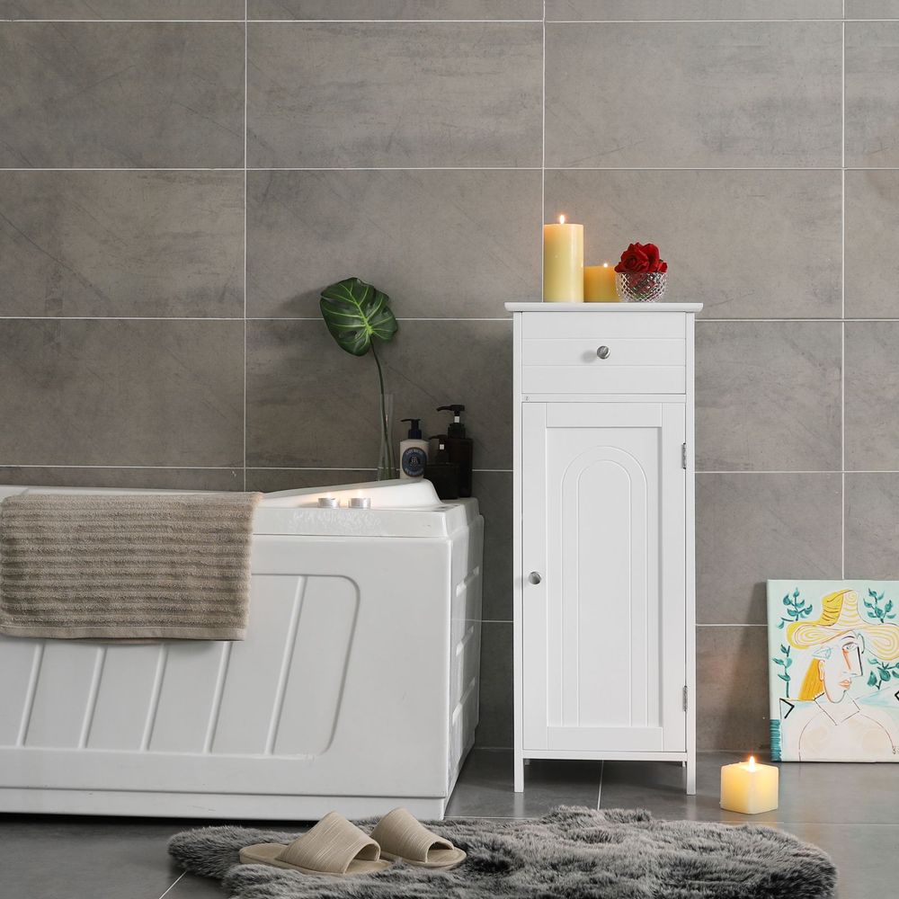 VASAGLE Slim Profile Bathroom Cabinet