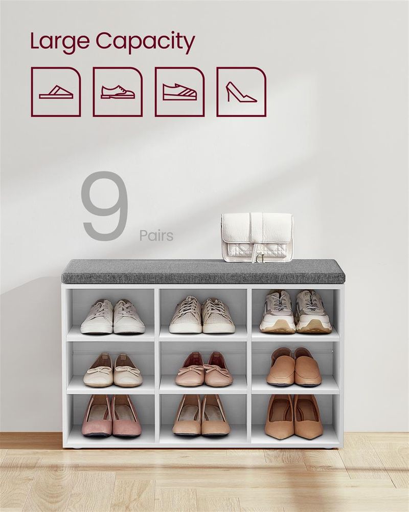 VASAGLE Shoe Bench with Cushion