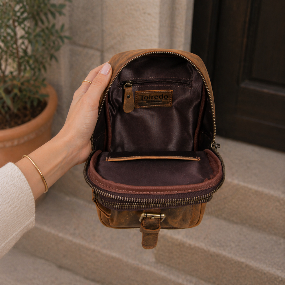 Vintage Leather Sling Bag | Hunter Tan