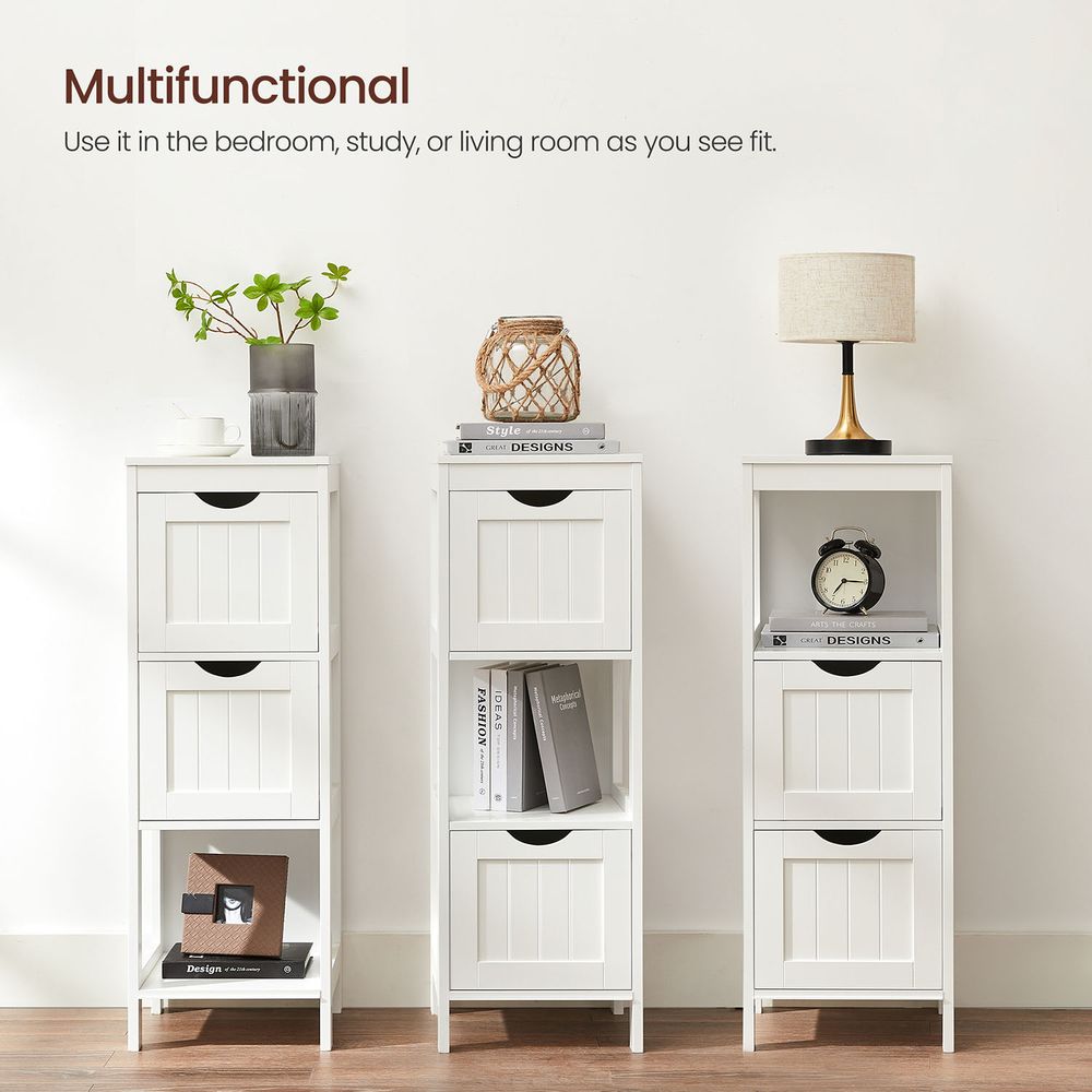 VASAGLE Bathroom Floor Cabinet with 2 Drawers