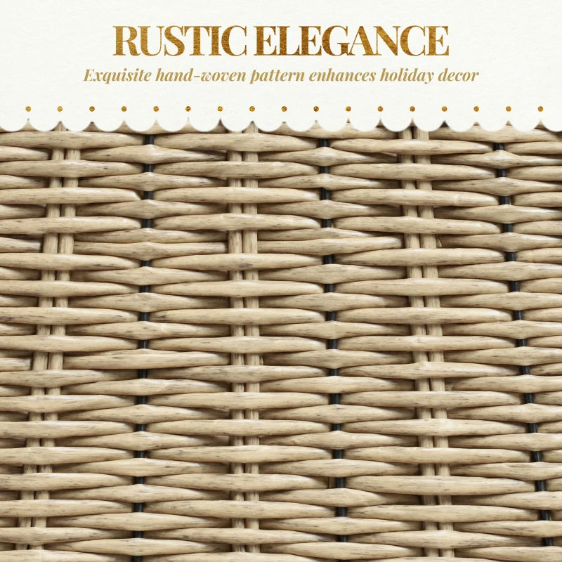 HOMCOM Rustic Plastic Christmas Tree Skirt – Decorative Tree Collar for Holiday, Party, & Home Décor, Natural Look