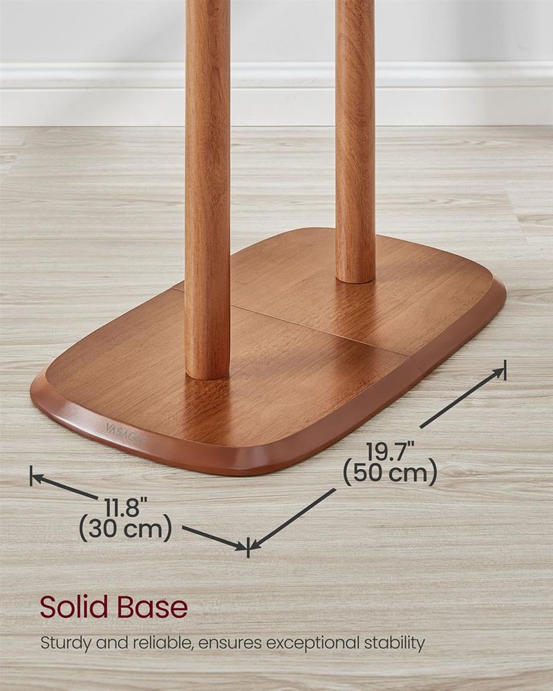 VASAGLE Hall Coat Tree with 8 Hooks and Storage Shelf