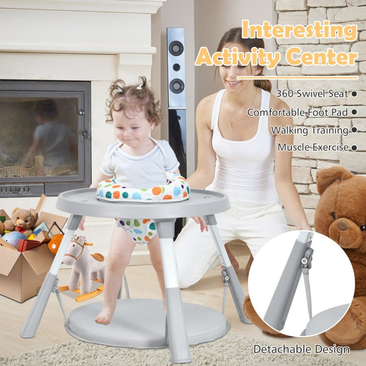 5-in-1 Baby High Chair with Adjustable Height, 2-Tier Tray & Storage Basket – Convertible Feeding Chair
