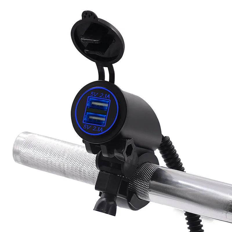 4.2A Dual USB Mobile Phone Motorcycle Car Charger