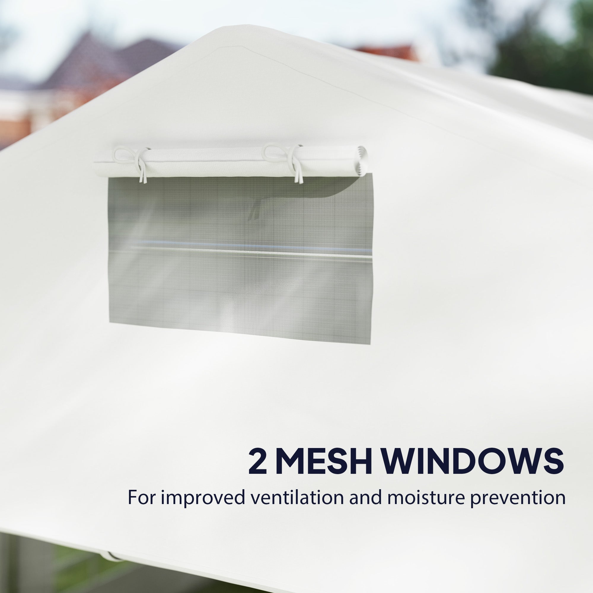 Outsunny 19.6' x 26' Heavy Duty Party Tent and Carport, Outdoor Canopy Tent with Removable Sidewalls, 8 Windows and Vents