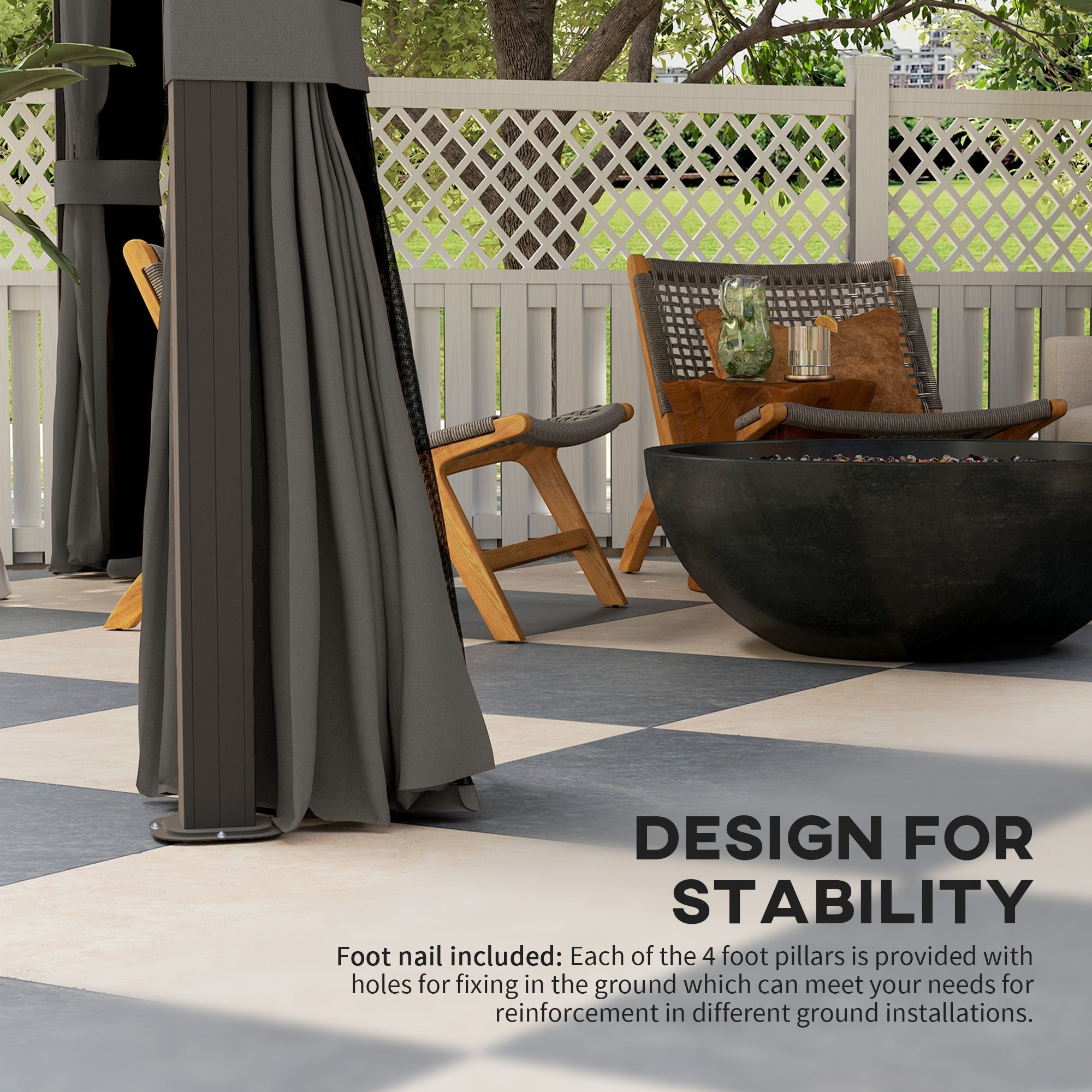 Outsunny 10' x 12' Deluxe Hardtop Gazebo with Metal Roof, Aluminum Frame Patio Gazebo Garden Sun Shelter Outdoor Pavilion with Curtains and Netting, Grey